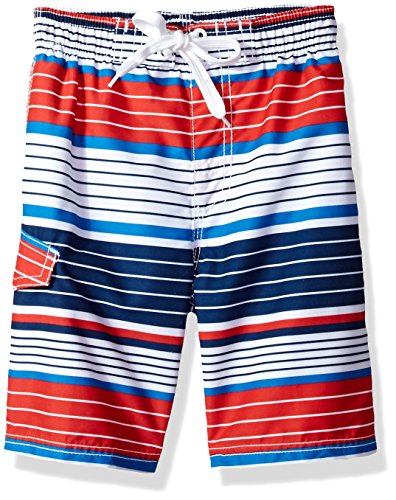 Image of Kanu Surf Boys' Blake Stripe Quick Dry Beach Board Shorts Swim Trunk
