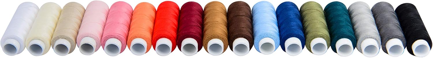 Strong Polyester Pro Sewing Thread, Many Colours Finest Spools, Universal All Purpose Hand and Machine Sewing, 200m - 220yd Coil Reel, by Pasmanta Made in Europe Since 1953 (5627 - Beige)