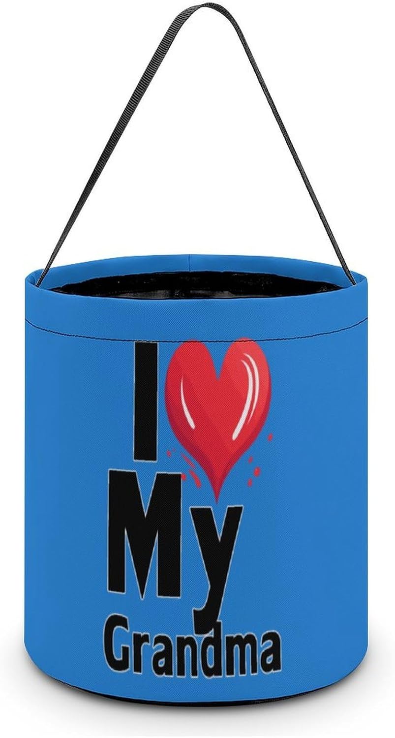I LOVE My Grandma Halloween Treat Bag Reusable Candy Basket Tote Goody Bags Gift Party