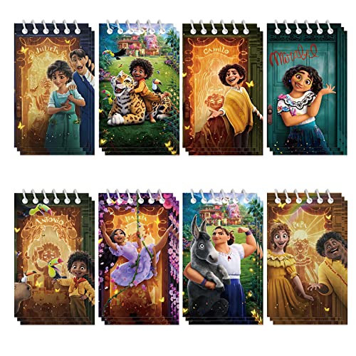 FUSUBAA Encanto Party Supplies,24Pcs Encanto Party Favors Mini Note Pads for Party Decorations Birthday Teacher Classroom Rewards Supplies for Kids Party Goody Bags Stuffers