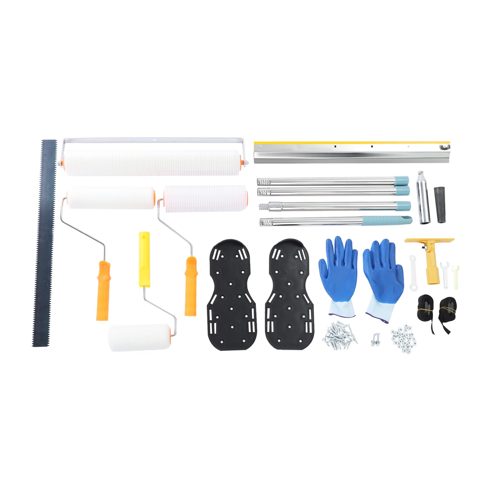 CUSANSK Self Levelling Cement Tool Kit With Defoaming Rollers & Squeegee