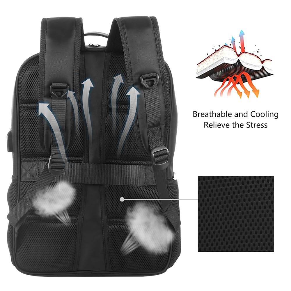 FLEXMAN 5V 14W Speciatura Solare, Borsa da Viaggio in Nylon a Prova di Acqua con Pannello Solare Dual USB, Zaino per Esterni di Grande Capacità per le Campeggio Craging da Trekking