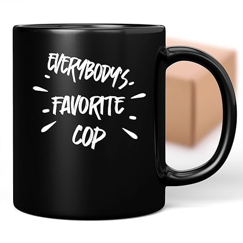 Novelty Gift Policeman's Appreciation Gift, Perfect for Son's Graduation - Everybody's Favorite Cop, Funny Quote on 11oz Ceramic Coffee Mug