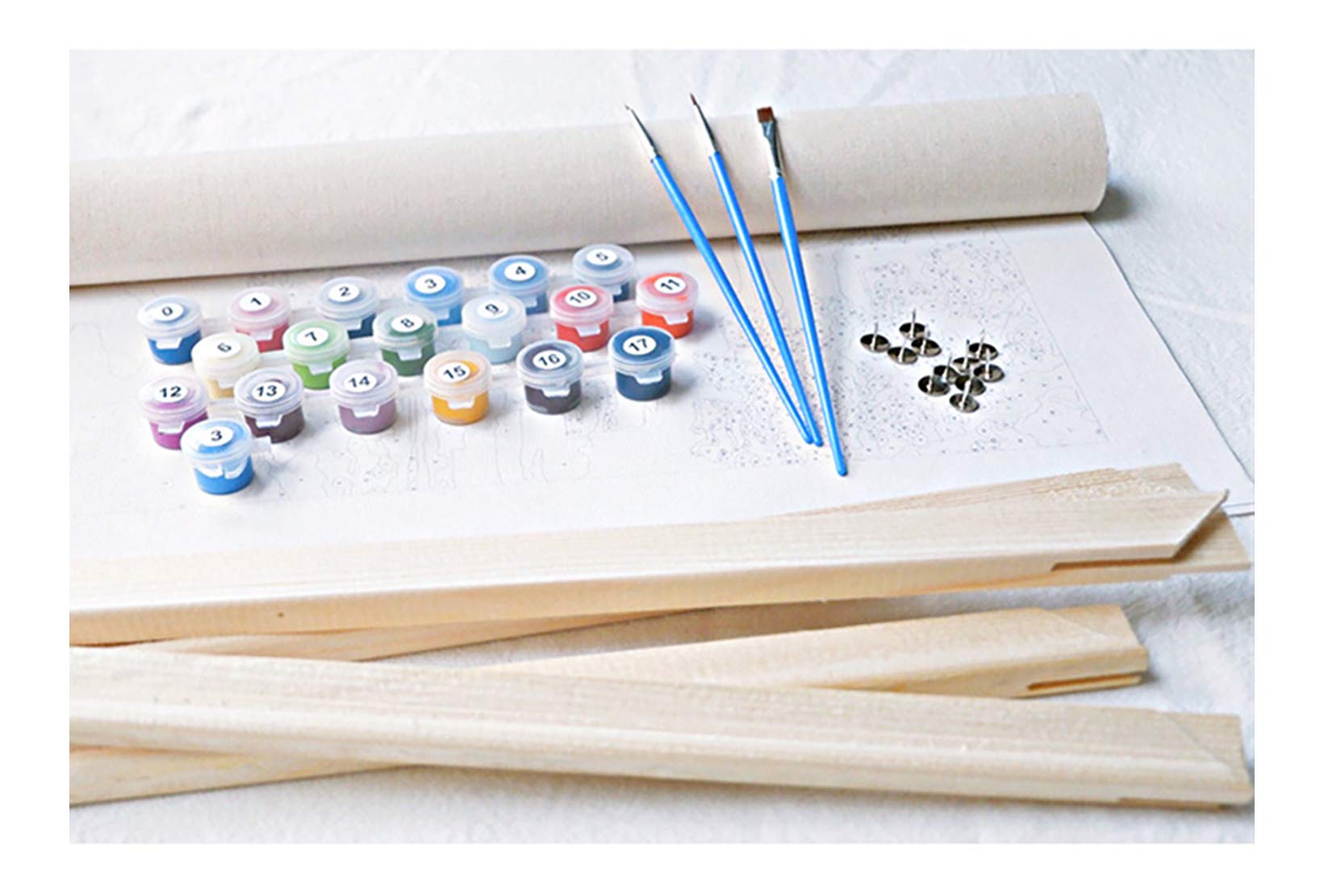 Kit Pittura Con I Numeri Shukqueen Per Adulti E Bambini – Tela 40,6x50,8 Cm Con Colori A Olio, 3 Pennelli, Tema War