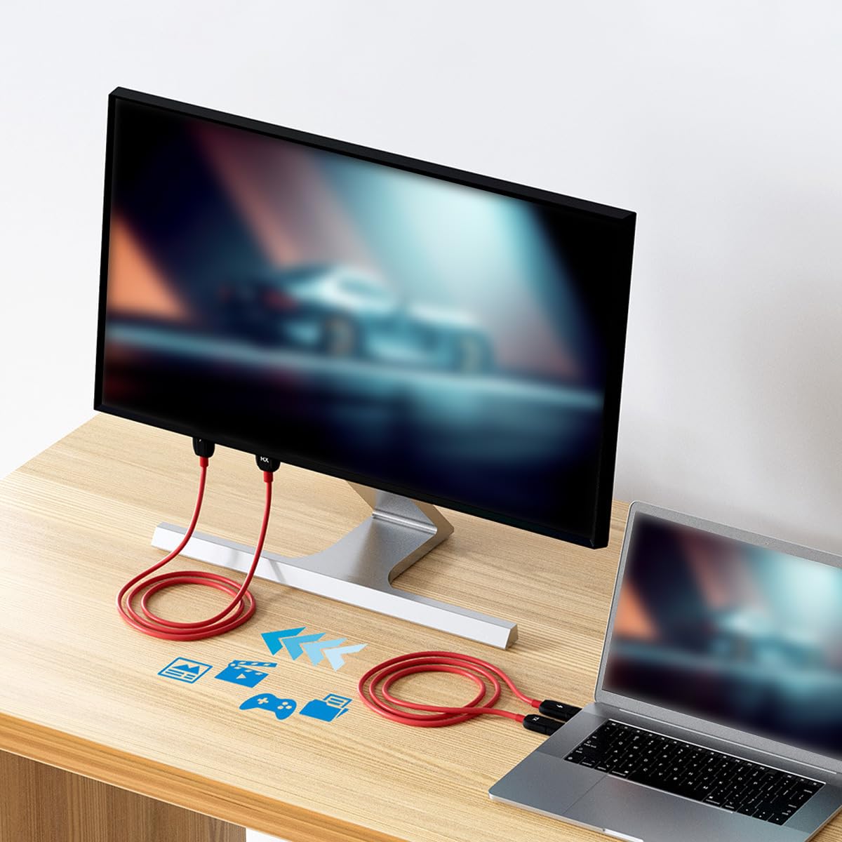 Trasmettitore e ricevitore HDMI wireless Extender HDMI wireless da 5 GHz Trasmissione video/audio a doppio schermo 1080P Adatto per vari dispositivi digitali