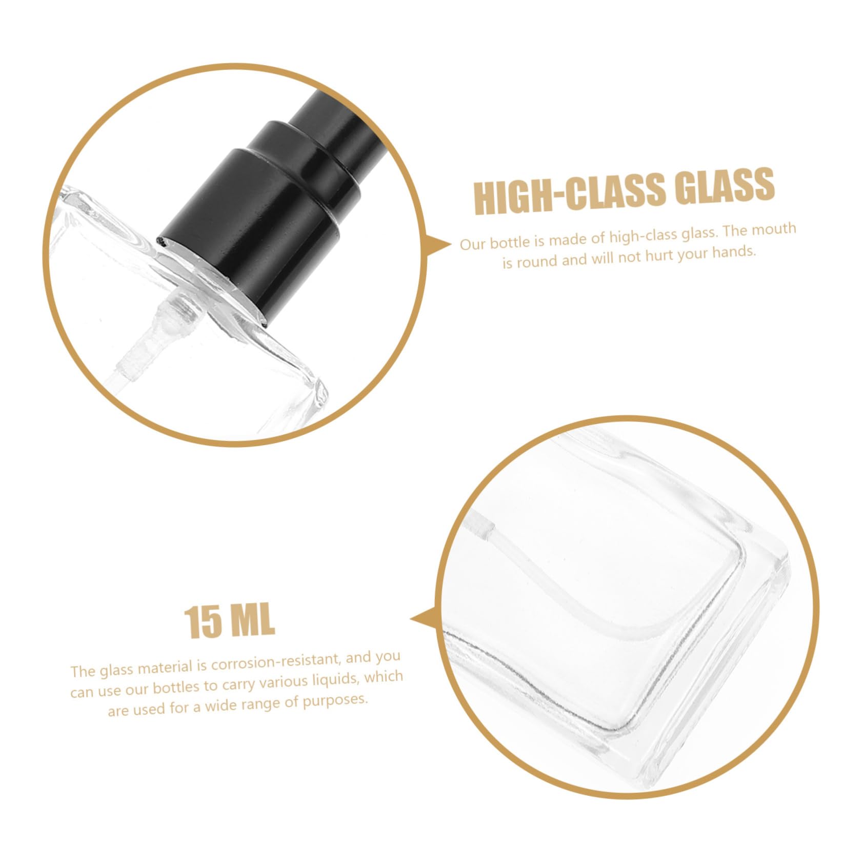 Nachfüllbare Parfümzerstäuber Leicht und Praktisch aus Glas 12 Stück 15ml Multifunktionale Sprühflaschen für Reisende und Alltag