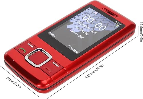 Miniatura 6 de GLOGLOW Teléfono deslizante desbloqueado, pantalla HD de 2.4 pulgadas, teléfono celular desbloqueado para personas mayores de 100 a 240 V para