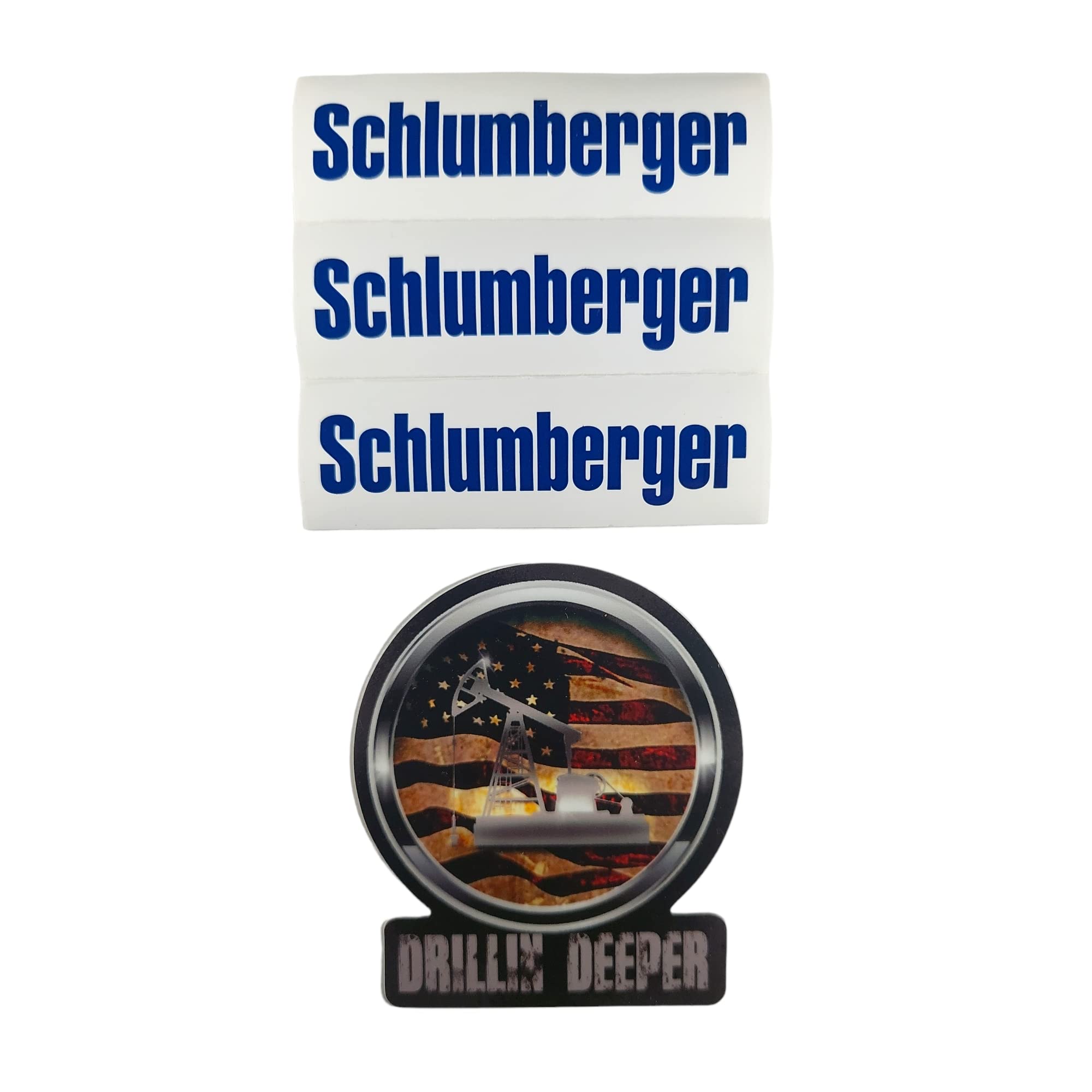 3 Schlumberger and 1 Drillin' Deeper Decal