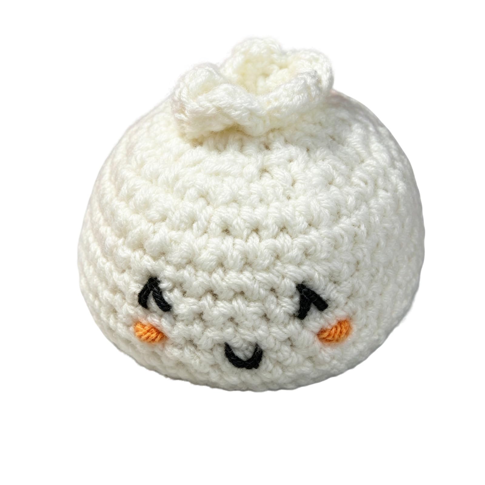 fexxkg Hand Crochet Knitted Sandbag Soft Squeeze Toy Smiling Steamed Desk Decoration Unique Gifts