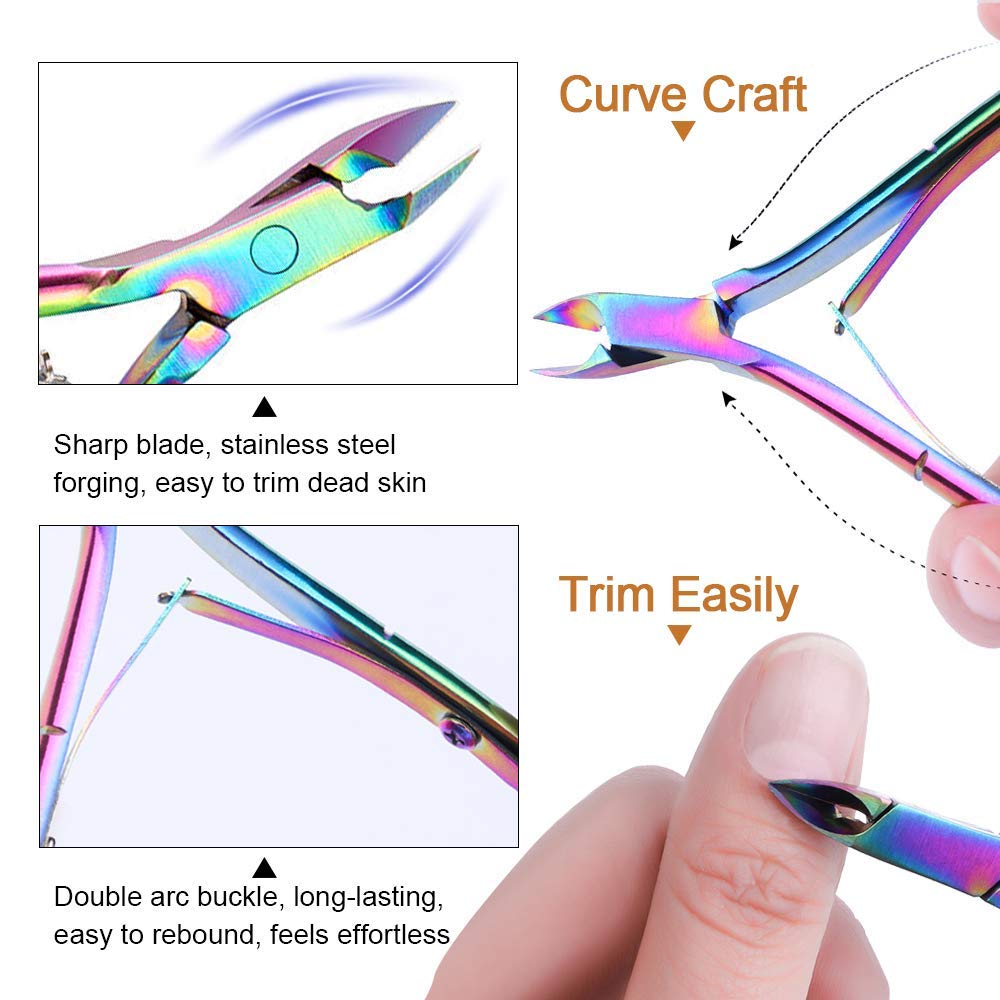 Cortadora de cutículas, cortaúñas profesional, removedor de cutículas, herramientas de manicura