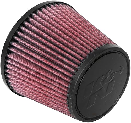 K&N Filtro de aire universal con abrazadera alto rendimiento, premium, lavable, filtro de repuesto diámetro de la brida 2.75 pulgadas, altura del