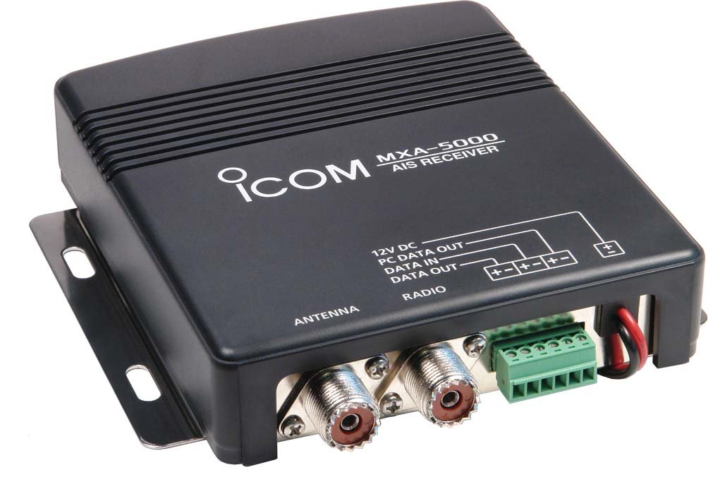 Icom AIS-Empfänger für Boote / Schiffe, 2 Kanäle, Schwarz