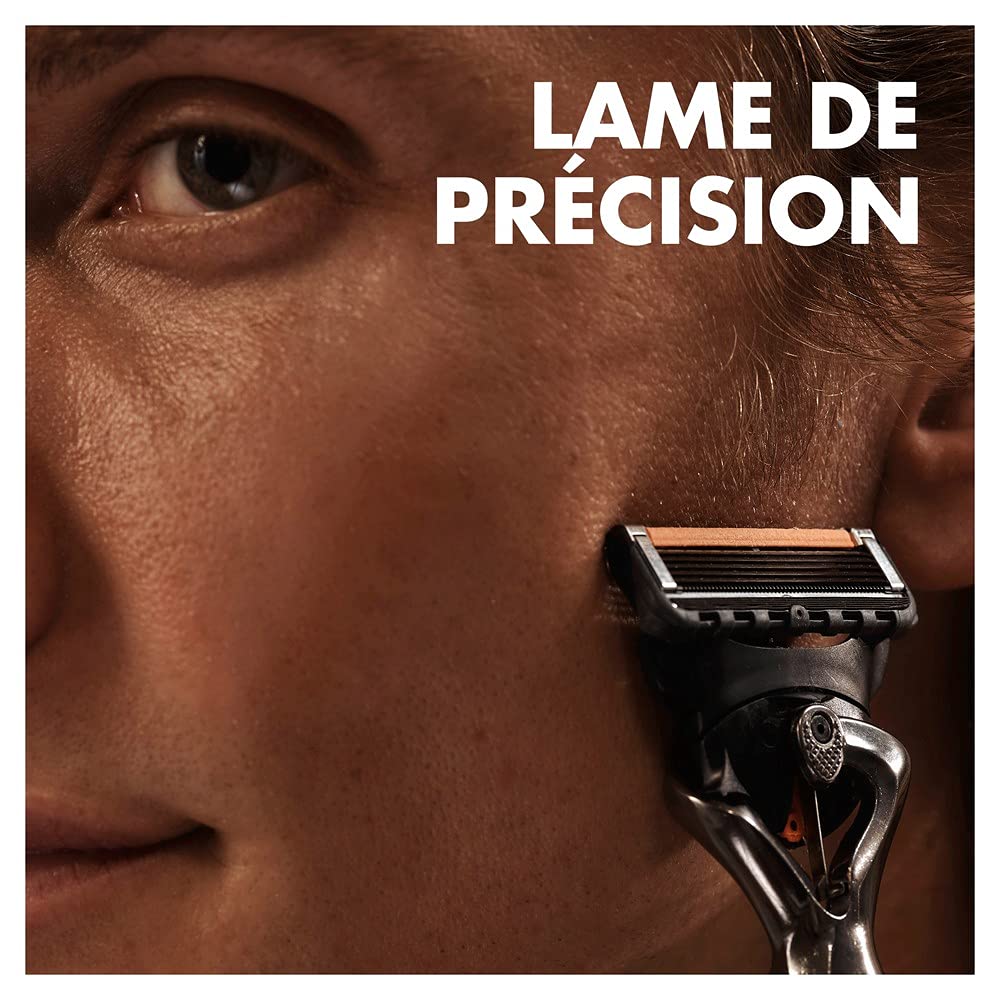 Gillette ProGlide Coffret Rasoir Homme + 1 Recharge Lames + Fusion5 Gel Rasage Peaux Sensibles 200 ml + Protège-Lames Voyage + Trousse Voyage