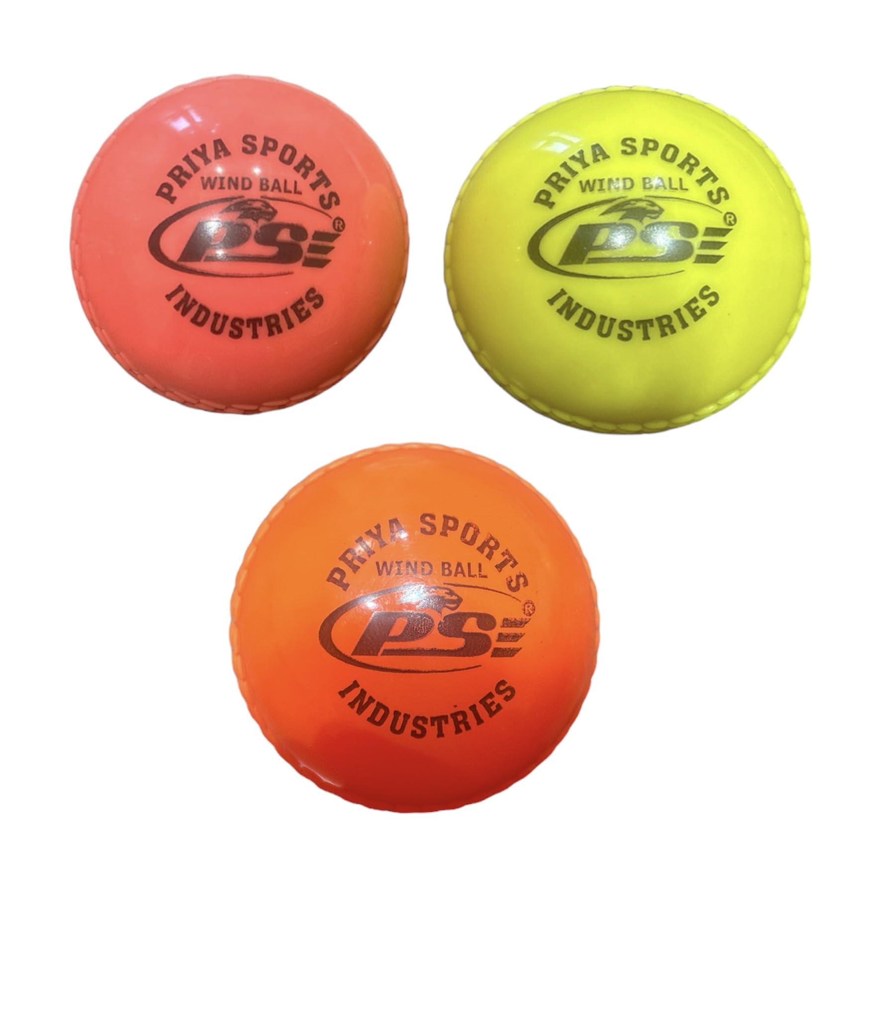 PSE Priya Sports Wind Ball PVC Ball Standard Multi Colour (Pack of 6) (Wind_Ball_Pack_of_3)