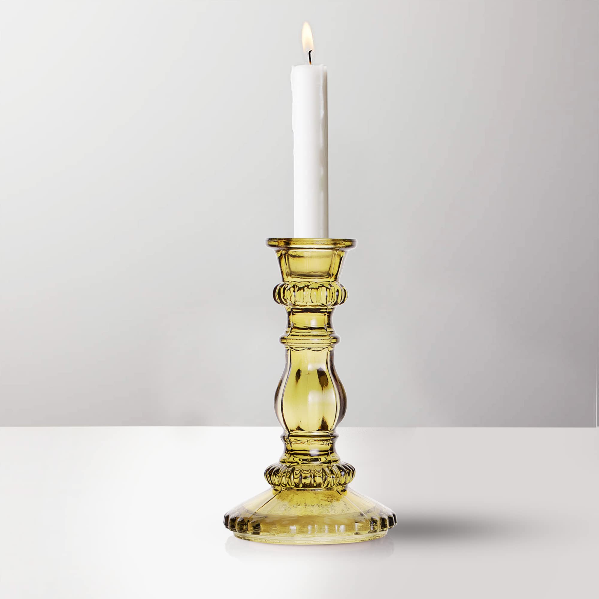 Clovefry Antique Glass Candle Stand for Home Decor | Beautiful Candle Holder for Living Room Centre Table | Elegant Candle Stick Holders Table Centerpiece (Lemon Green) (B0BRL7TBCG) Amazon Price History, Amazon Price Tracker