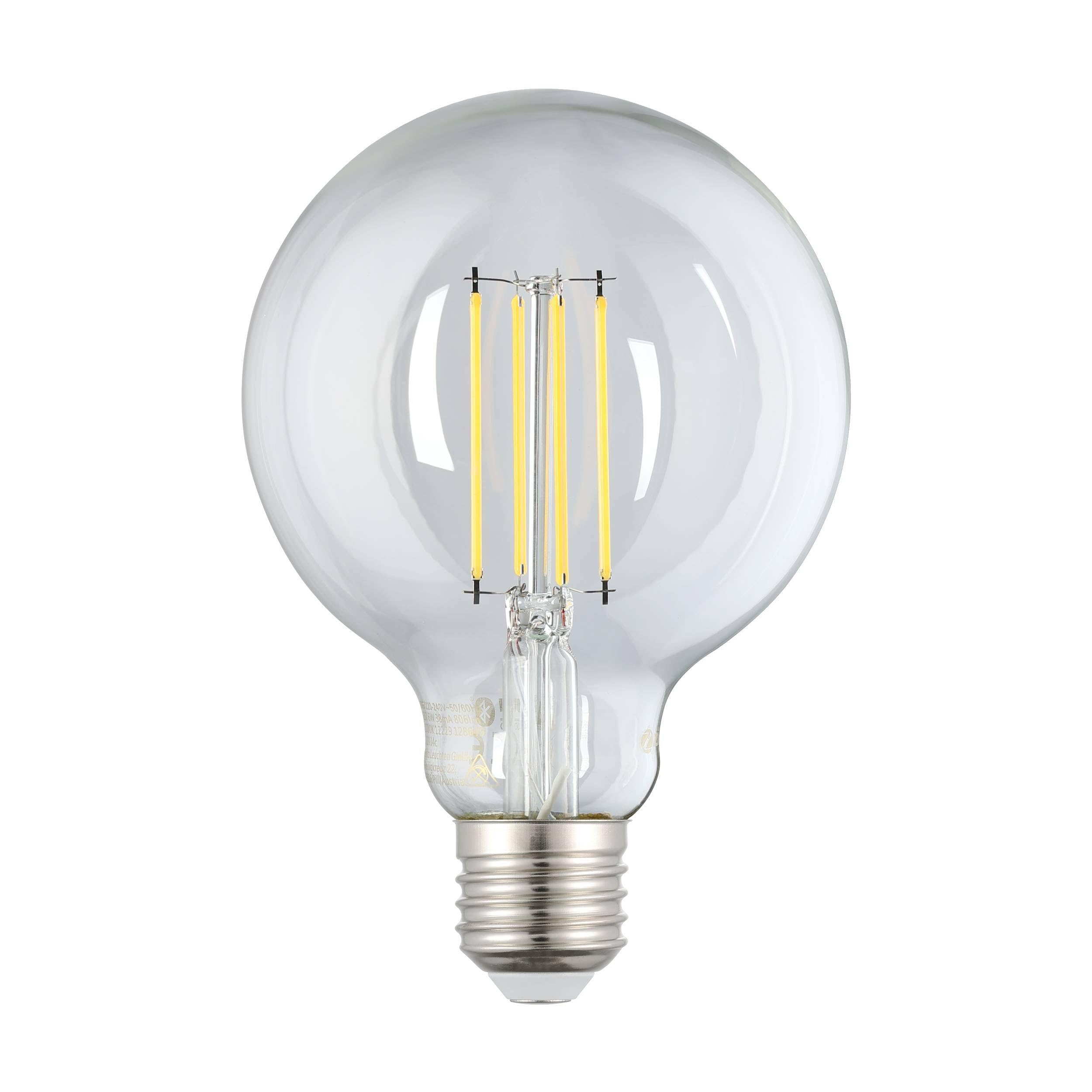 Eglo Connect.z Smart Home E27 LED Filament Light Bulb, G95, ZigBee, app and Voice Control, dimmable, Warm White, 806 Lumen - Image 2