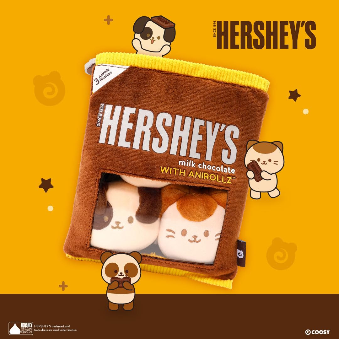 Amazon.com: Anirollz x Hershey Milk Chocolate Snack Bag Mini Plush