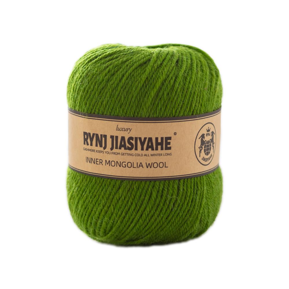 Merino Wool Yarn, 4-ply Luxury Warm Soft Lightweight Crochet Yarn, for Hand Knitting and Crochet, Home Necessity for DIY Crafts (Yellow-Green,1 Pack)