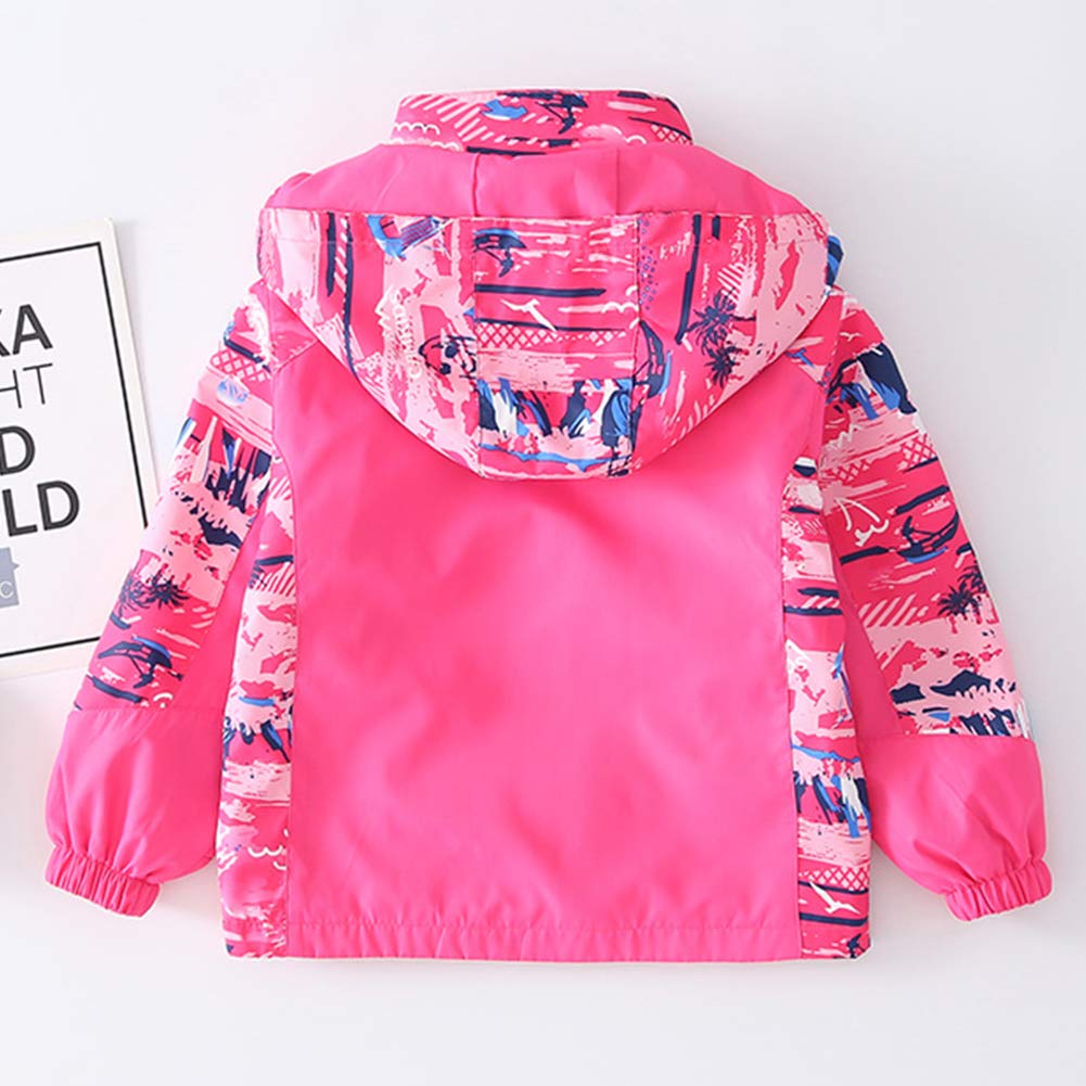 3-in-1 Kinder Mädchen Jacke Outdoorjacke Übergangsjacke Windjacke mit Innere Fleecejacke