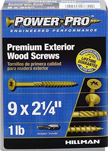 Power Pro No. 9 x 2-1/4 in. L Star Flat Head Ceramic Coated Steel Deck Screws 1 lb. 113 pk