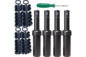 Rain Bird Adjustable Arc Rotor Sprinkler Heads (4-Pack) | Maximized Lawn Watering Performance
