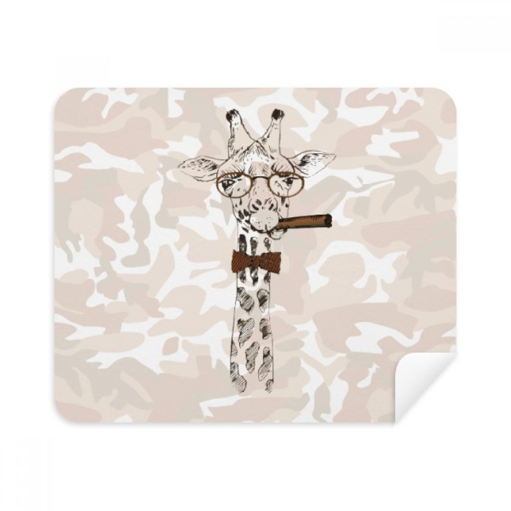 Deer Animal Head Artistic Effect Colourful Cleaning Cloth Screen Cleaner 2pcs Suede Fabric