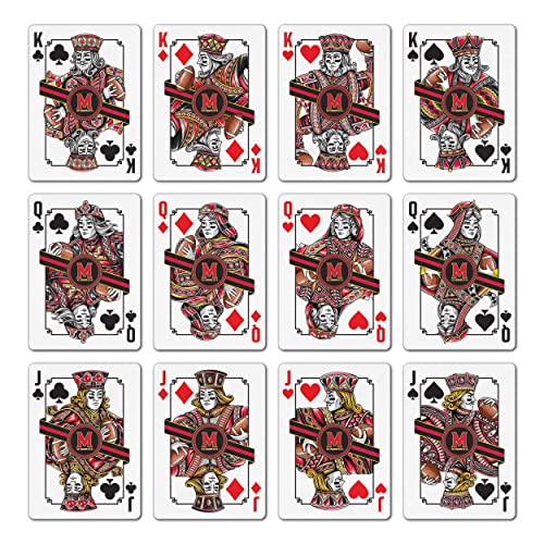 Image of YouTheFan NCAA Officially-Licensed Playing Cards - Original Artwork on All face Cards and Jokers - Team's Official Colors - Quality Linen Texture - Designed in The USA