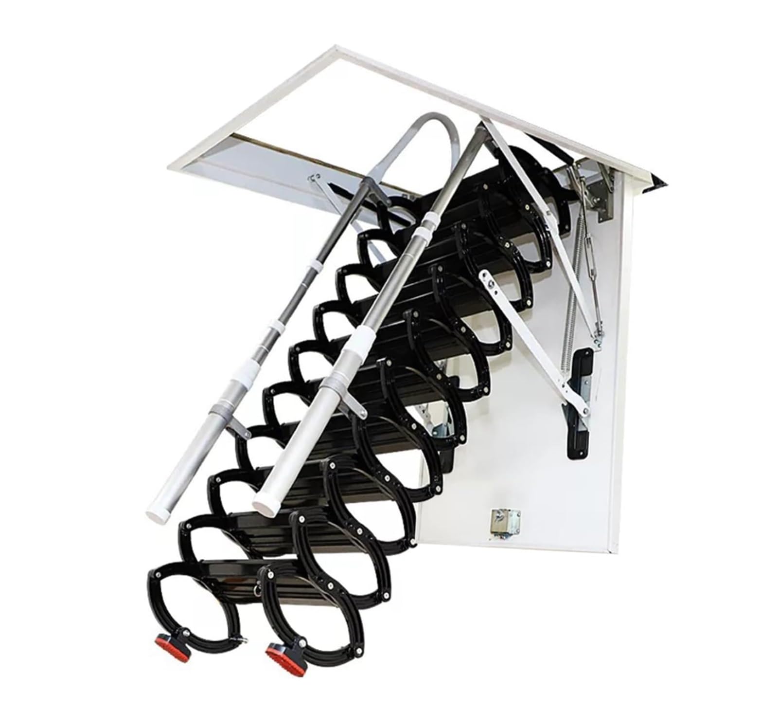 Escalera for ático de Montaje en Techo con pasamanos telescópico