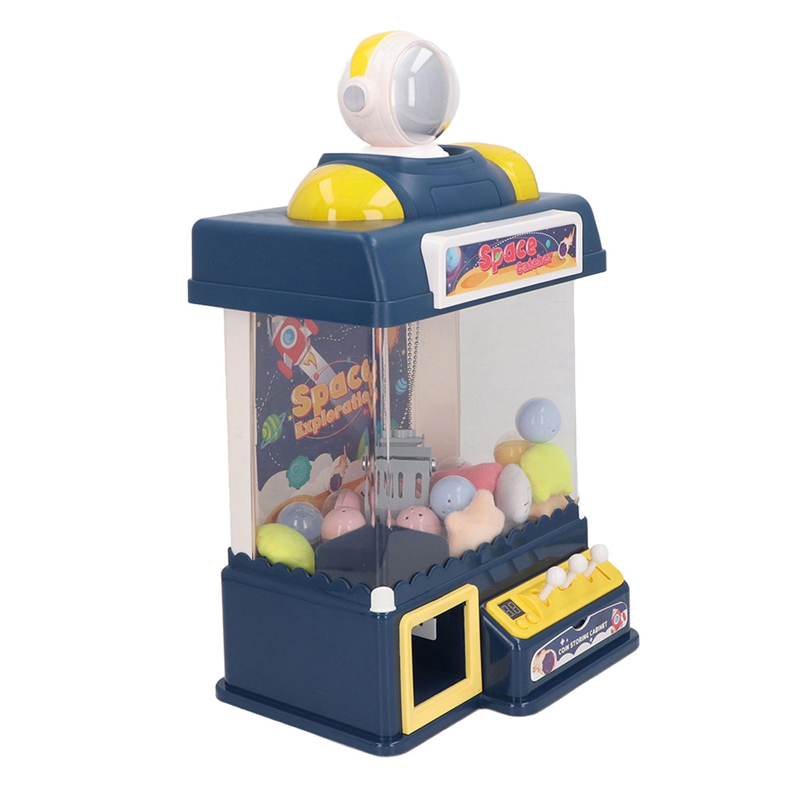 Schimer Mini Máquina de Garra Compacta y Divertida Grabber de Juguete con Efecto de Sonido para Niños Juego Interactivo Plástico 1 Unidad (Azul Oscuro)