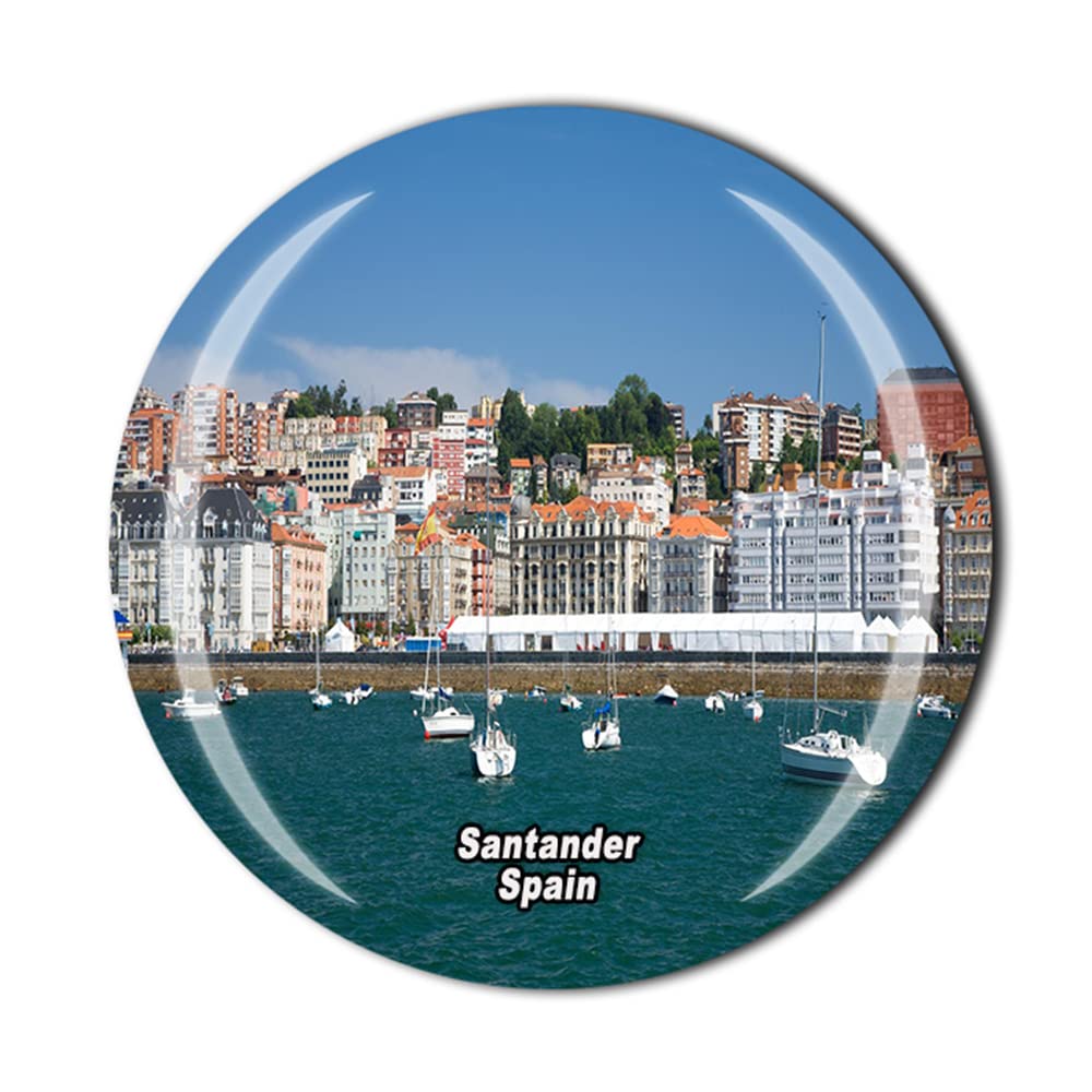 Timefly Santander Spain Fridge Magnet Crystal Tourist Souvenir Gift Collection Refrigerator Magnetic Sticker