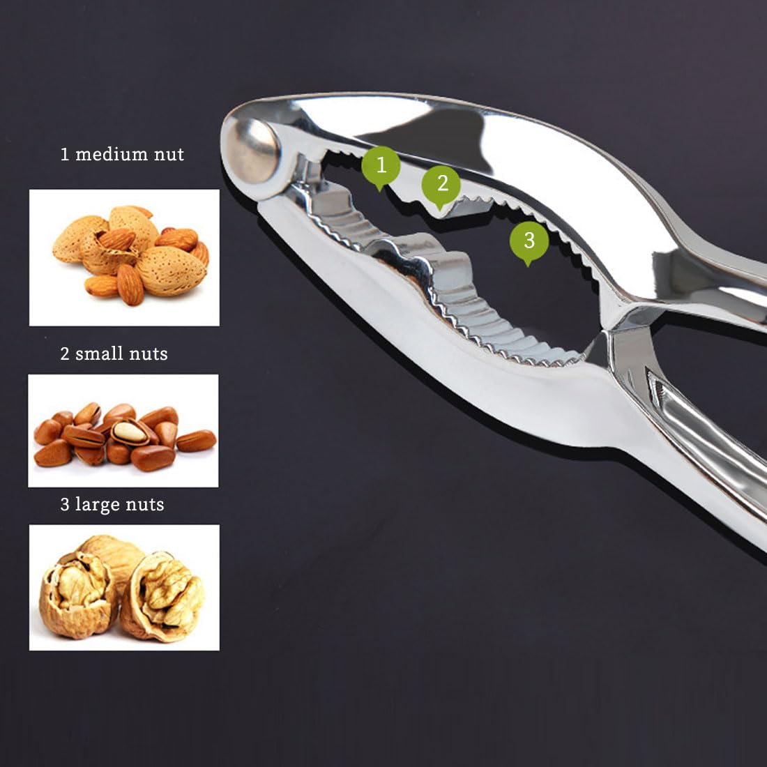Schiaccianoci In Metallo Antiscivolo - Rompi Noci Per Mandorle, Nocciole E Frutti Di Mare - Foto 9
