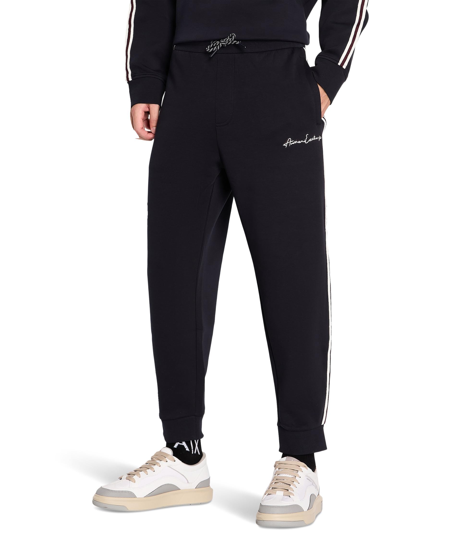 A|X ARMANI EXCHANGE Męskie spodnie do joggingu z podpisem logo
