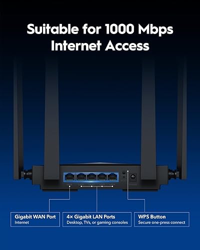 Miniatura 3 de Cudy BE3600 WiFi 7 Gigabit 4 Stream Router de banda dual MU-MIMO Antenas de alta ganancia Clientes y servidores VPN, Cudy Mesh y Soporte de