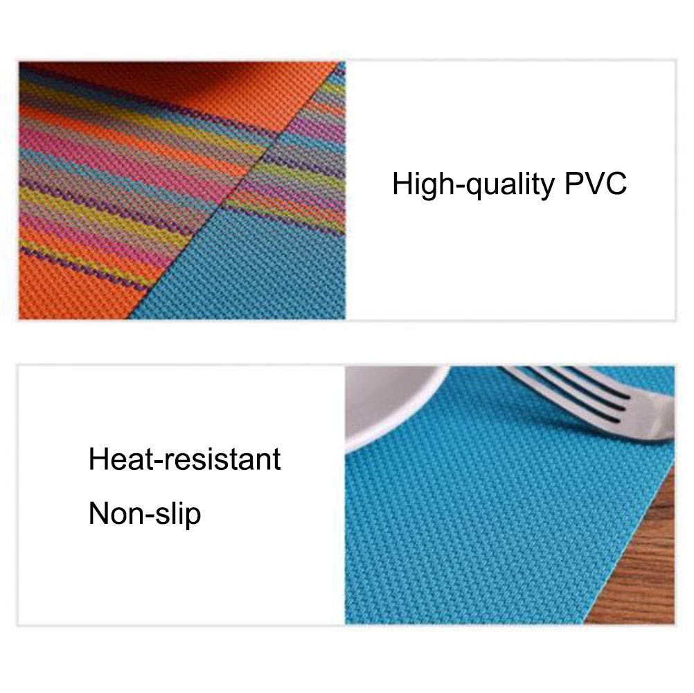 Manteles Individuales de Mesa Lavable Antimanchas Antideslizante Resistente Al Calor Gel de Sílice Salvamanteles Individuales