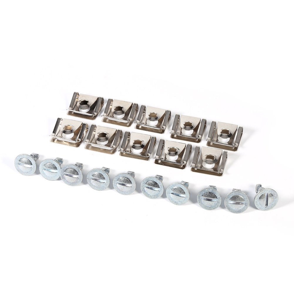 Vis Sous Couvercle Moteur, Clips Métalliques pour Sous-plateau, Clips Robustes en Acier au Manganèse, Vis B5 I