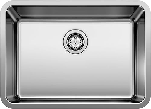 BLANCO, Fregadero de cocina FORMERA de acero inoxidable 442766 con un solo tazón, 25 x 18 pulgadas