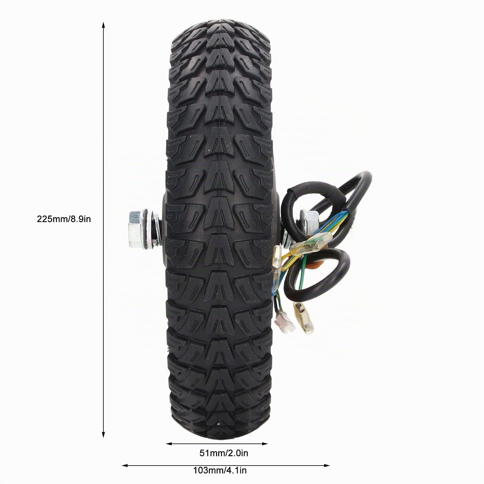 Roue de Moteur de Moyeu de Trottinette Électrique pour Xiaomi M365 Pro/M365 Pro 2 Scooter Électrique, 36V 350W Pneu de Roue de Moteur de Scooter Électrique de 8,5 Pouces Antidérapant