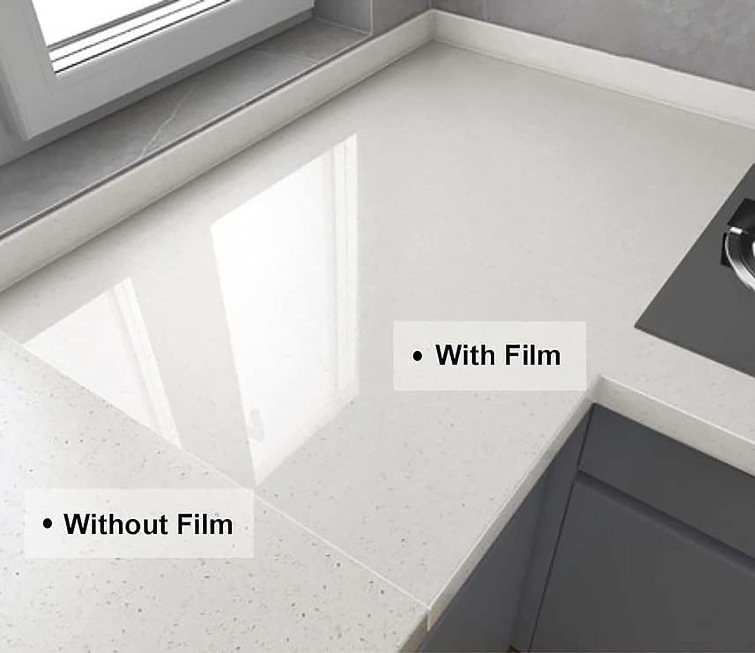 Clear Contact Paper Shelf and Drawer Liner Clear Glossy Self-Adhesive Film Cover Removable Protective Film Clear Contact Paper for Shelves Kitchen Cabinets Clear Shelf Liners (20 X 300 INCH) 4