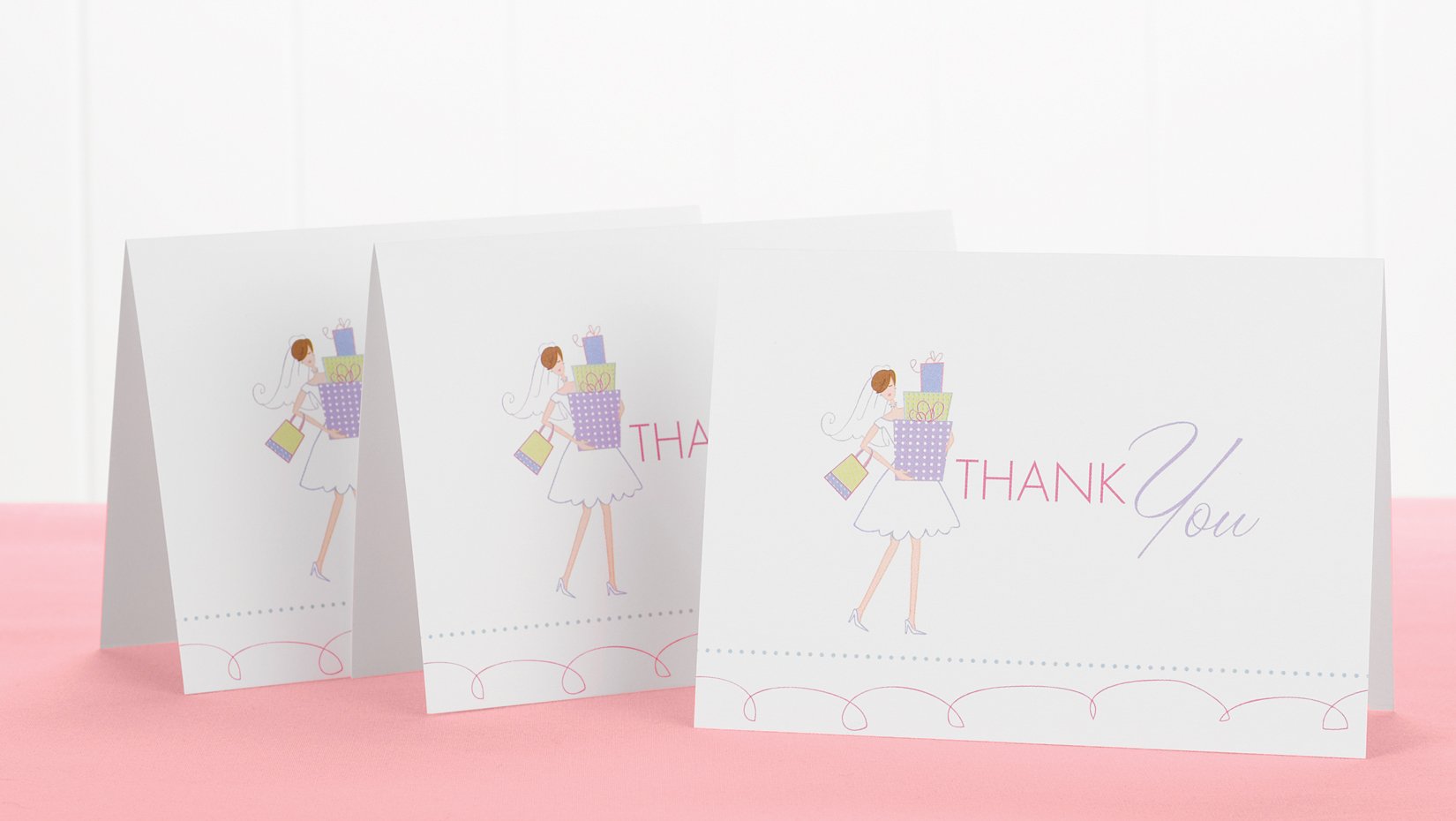 Hortense B. Hewitt 25-Count Bridal Shower Thank You Note Cards