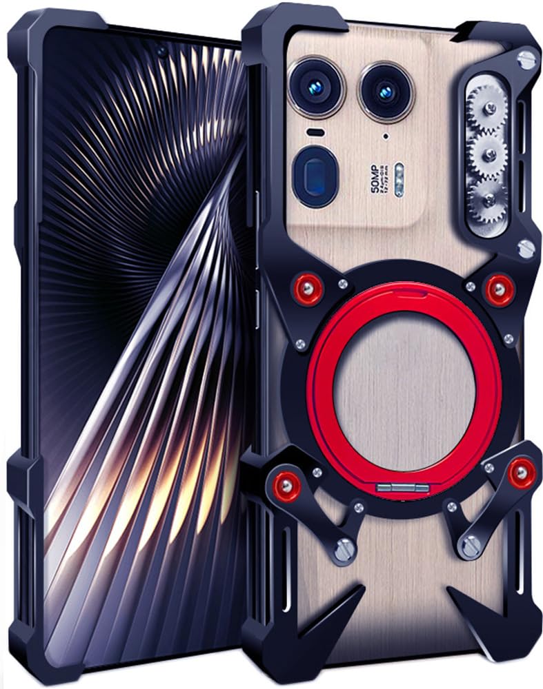 BoerHang Coque Pour Motorola Edge 50 Ultra, Fente Pour Carte, Béquille, Étui En Cuir PU Housse De Protection Antichoc,Coque Pour Motorola Edge 50 Ultra.(Noire