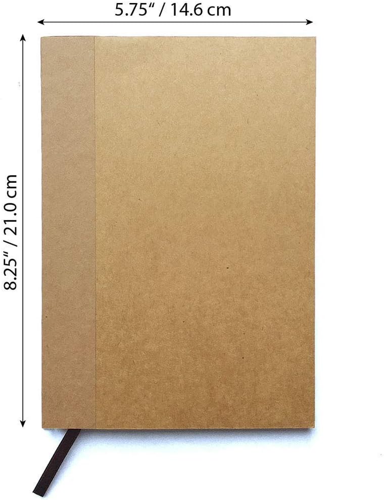 Refillable Leather Journal Plain Brown Notebook Handmade Travel Diary 9x7" + Extra Plain Paper Refill Notebook | Each A5 Booklet Eco Friendly Acid-Free Recycled 240 Soft Pages 8.25 x 5.75”