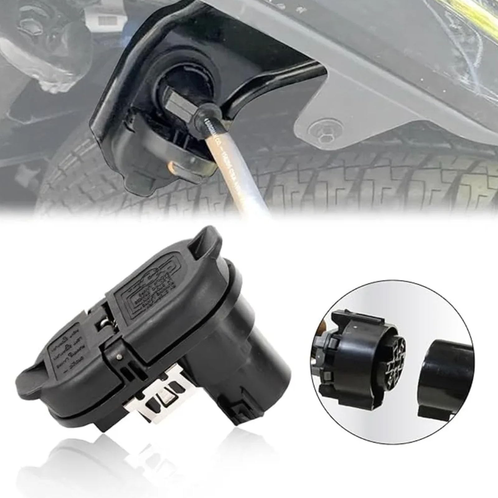 Way Trailer Conector mazo de cables con 4 pines planos adaptador para enchufes USCAR, camiones y remolques