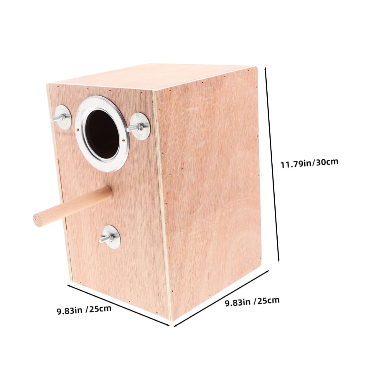 Caja Nido de Madera para Periquitos con Soporte y Colgante Exterior Habitáculo para Cría de Agapornis Cacatúas Pinzones y Pequeños Diseño y