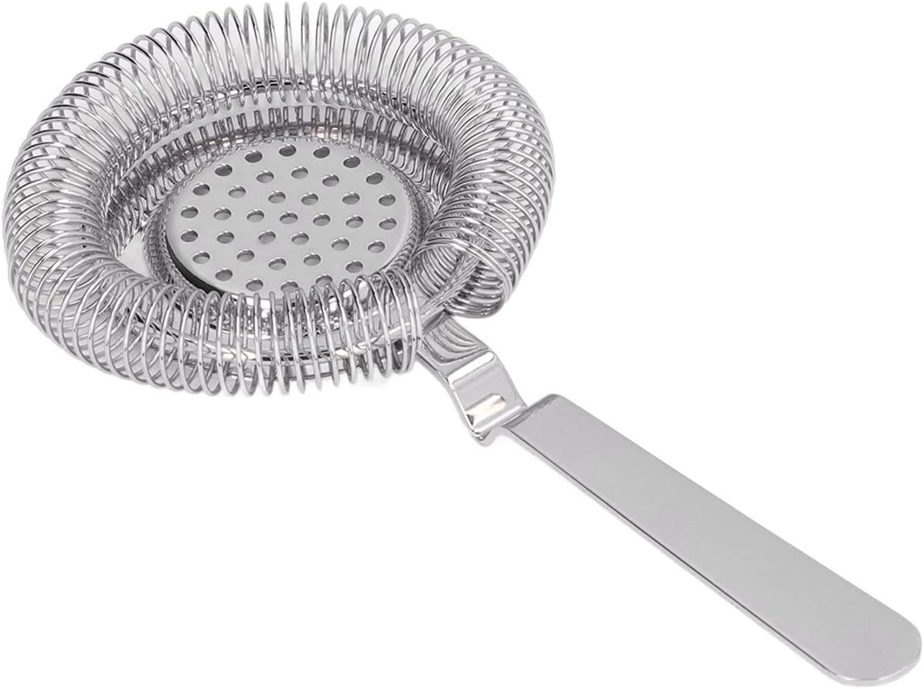 Generic Stainless Steel Fine Filtering Bar Strainer for Bartending Filter for Bartender Restaurant Party Ice Cubes Strainer for Bar, Cocktail for Drink 1 X (Silver)