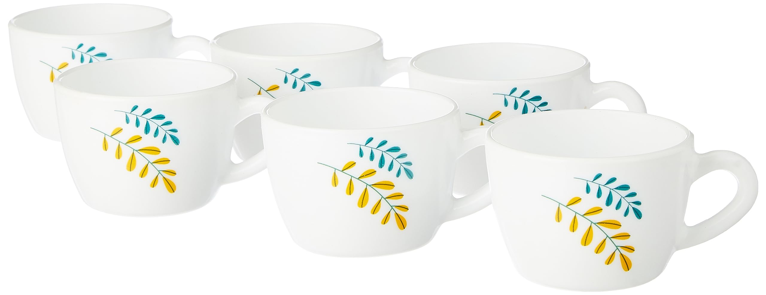 Larah by Borosil Niva Opalware Cup Set of 6 pcs | Tea/Coffee Cups 140 ml | Microwave & Dishwasher Safe | Bone-Ash Free | Crockery Set Ideal for Daily Use & Gifting, White (B0C89HSDPY) Amazon Price History, Amazon Price Tracker