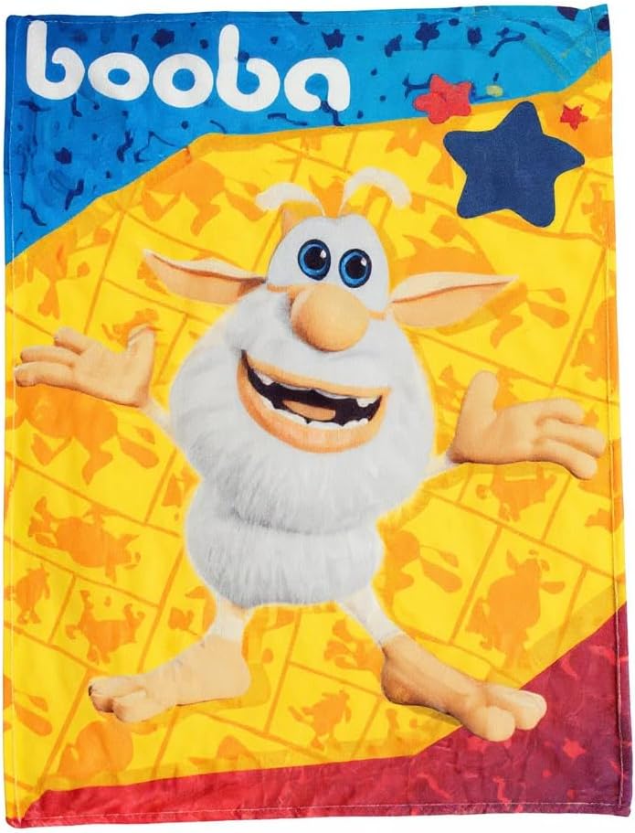 Booba Blanket 60" × 40" – Official Cartoon Character from the Hit TV Series – Soft & Cozy Throw for Kids, Boys & Girls – Fun Bedding for Bedroom, Couch & Travel