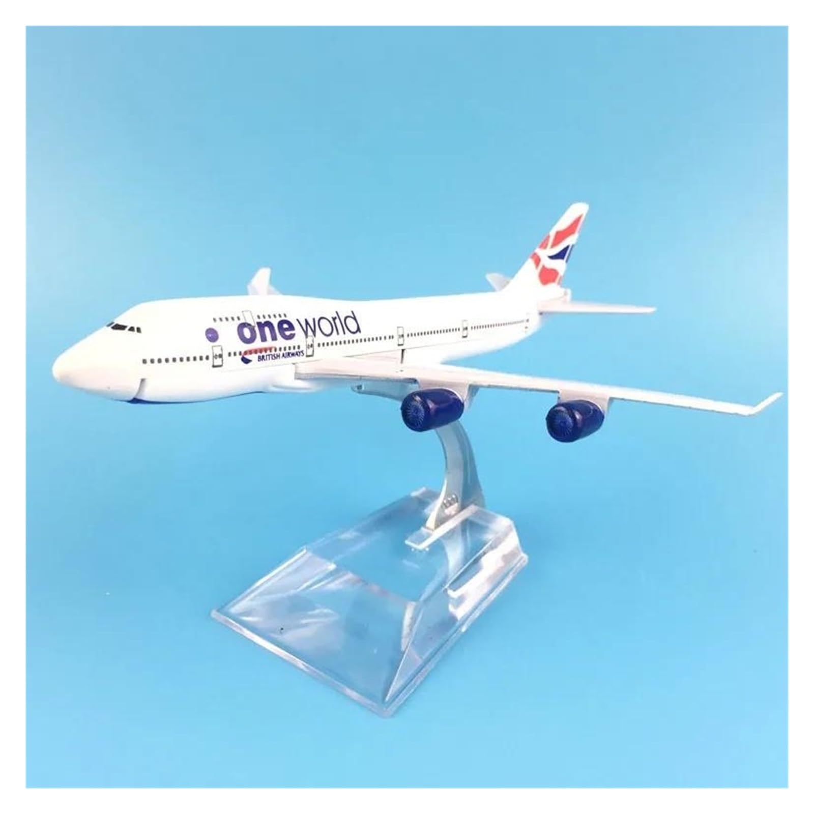 Skala samolotu 16cm 1/400 dla jednego świata Boeing 747 Model samolotu Model odlewanego metalu Model samolotu w skali Model samolotu pasażerskiego Nadaje się do wyświetlania