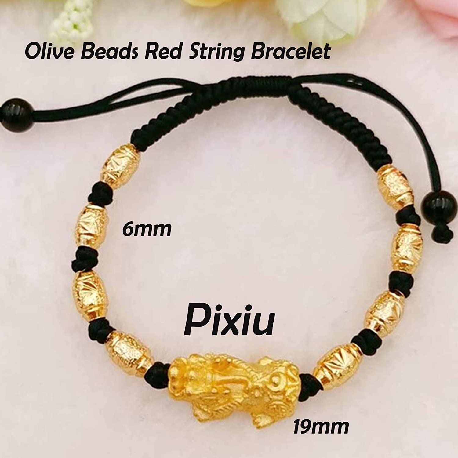Pulsera de riqueza Feng Shui, pulsera de cuentas de jade, pulsera Pixiu, pulsera de hilo rojo, pulsera con amuletos de la suerte para mujeres, hombres, amuleto para protegerse de los espíri