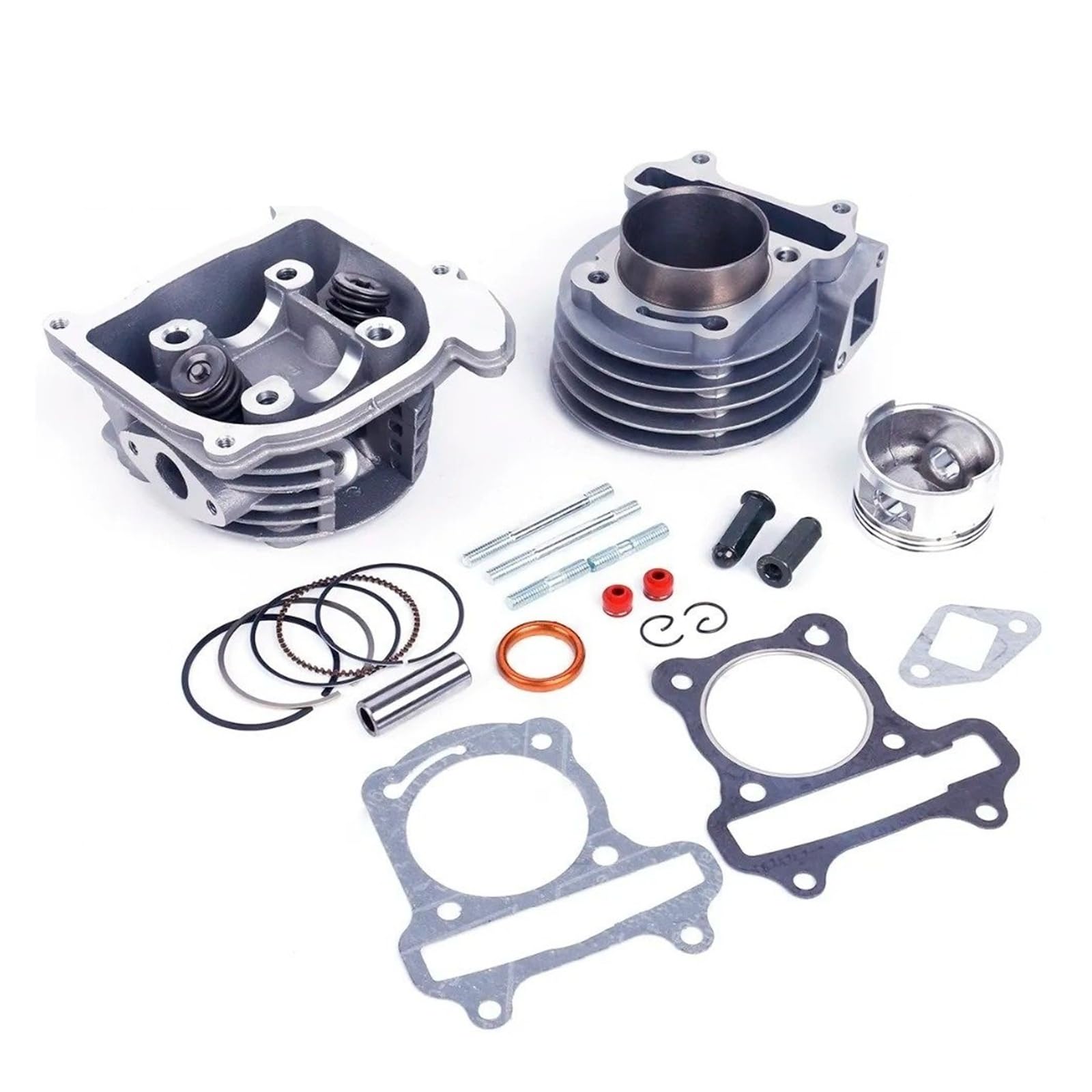 Kit Pistone Per GY6 100cc 50mm Scooter Motore A 4 Tempi 139QMB 139QMA Ciclomotore Big Bore Rebuild Kit Testata Assy (Valvola Da 69mm) Cilindro