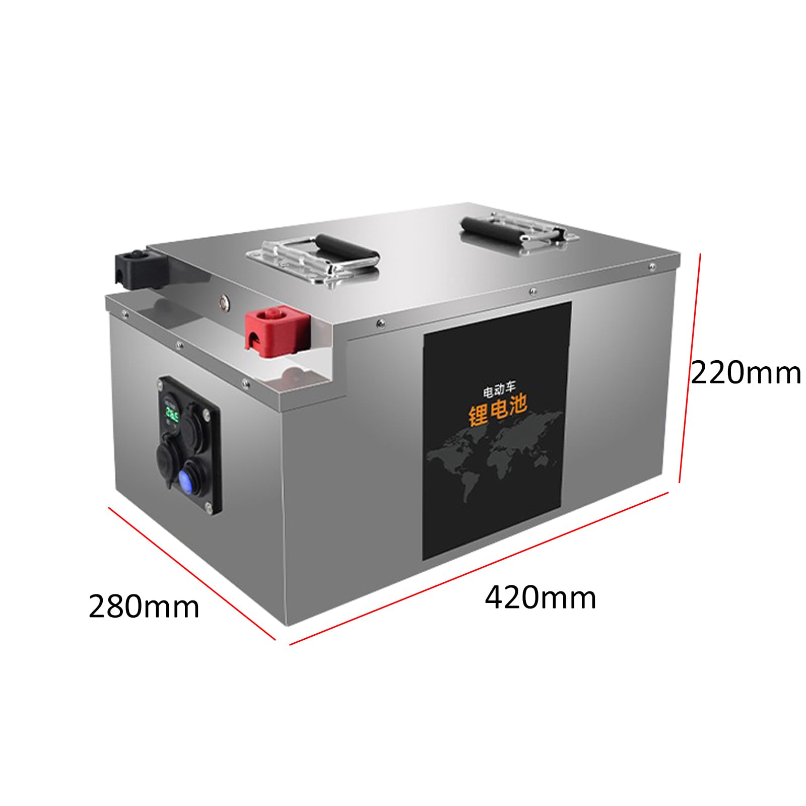 Batteria LiFePO4 da 24 V 100 Ah 150 Ah 200 Ah 300 Ah Batterie al Litio da 25,6 V con BMS da 100 A Batteria Ricaricabile 3500+ per Camper/Barca/Carrello da Golf/Solare/Camper